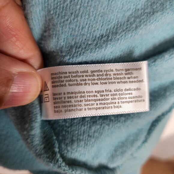 Three Dots Quarter Zip Fleece Pullover Nile Blue Women's XL - Picture 12 of 12